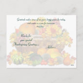 Apfelkörbe ~ Erntedank-Karte Feiertagspostkarte (Rückseite)