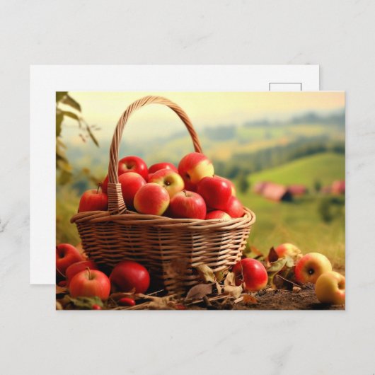 Apfelkörbe, Herbst, Postkarte (Vorne/Hinten)