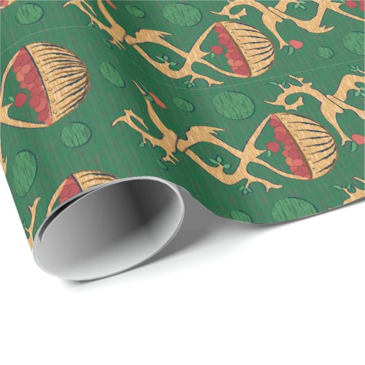 Apfelkörbe IV Geschenkpapier (Rolleneckpunkt)