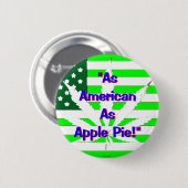 Apfelkuchen 2 - Knopf Button (Vorne & Hinten)