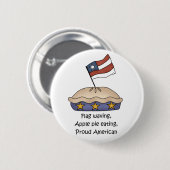 Apfelkuchen-Amerikanerknopf Button (Vorne & Hinten)