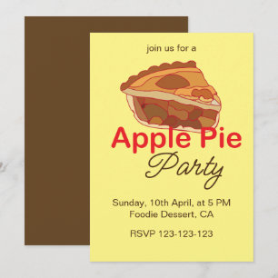 Apfelkuchen Dessertparty Einladung