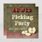 Apfelkuchen Einladung (Vorne/Hinten)