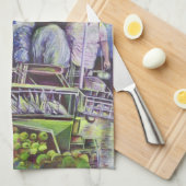 Apfelkuchen erfordert Äpfel Handtuch (Viertel Falte)