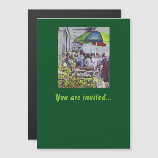 Apfelkuchen erfordert Äpfel Magneteinladung (Vorne/Hinten)