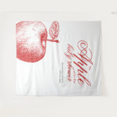 Apfelkuchen im Hintergrund unserer Eye Baby Dusche Wandteppich (Vorderseite (Horizontal))