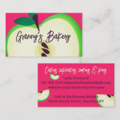 Apfelkuchen Kochgebäck kulinarische Obstindustrie Visitenkarte (Vorne/Hinten)