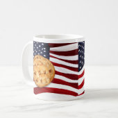 Apfelkuchen mit amerikanischer Flagge Kaffeetasse (Vorderseite Links)