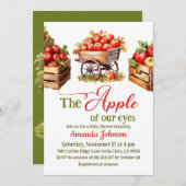 Apfelkuchen mit Babydusche aus dem Blickfang Einladung (Vorne/Hinten)