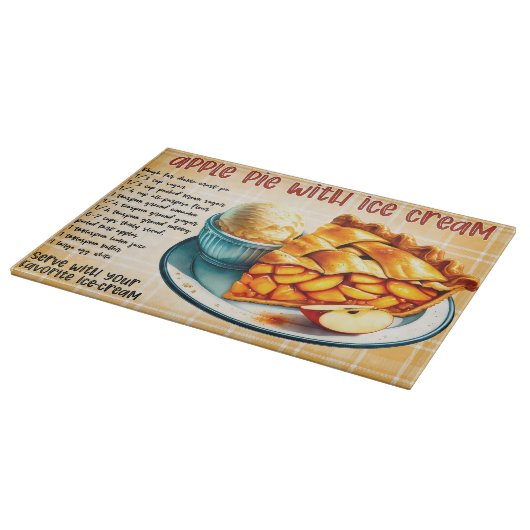 Apfelkuchen mit Eiscreme-Rezept Schneidebrett (Ecke)