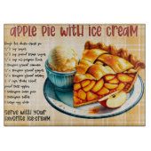 Apfelkuchen mit Eiscreme-Rezept Schneidebrett (Vorderseite)