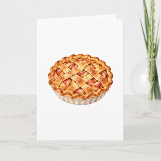 Apfelkuchen mit Gitterkruste Karte (Vorderseite)