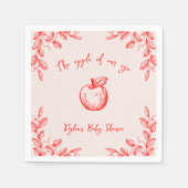 Apfelkuchen mit Handgezogener Fall Baby-Dusche Serviette (Vorderseite)