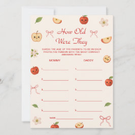 Apfelkuchen mit meiner Baby-Dusche, wie alt sie wa Einladung