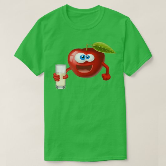 Apfelkuchen mit niedlichem Obst T-Shirt (Design vorne)