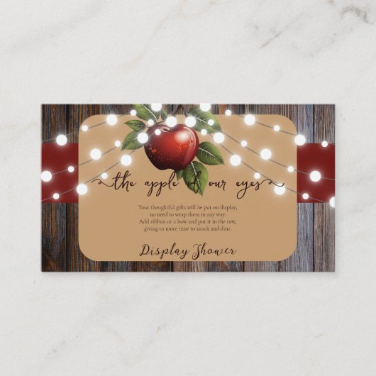 Apfelkuchen mit Rustikal Fall Baby Dusche Begleitkarte (Vorderseite)
