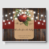 Apfelkuchen mit Rustikal Fall Baby Dusche Gästebuch (Vorderseite)