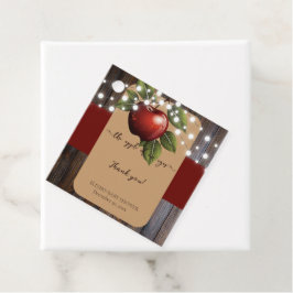 Apfelkuchen mit Rustikal Fall Baby Dusche Geschenkanhänger