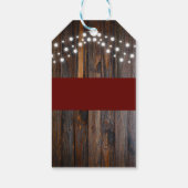 Apfelkuchen mit Rustikal Fall Baby Dusche Geschenkanhänger (Rückseite)