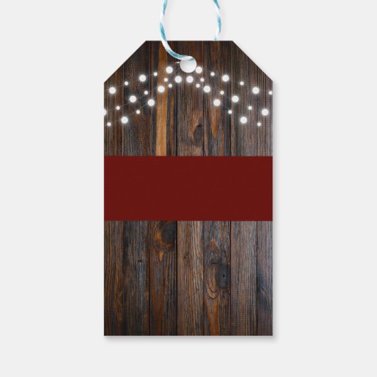 Apfelkuchen mit Rustikal Fall Baby Dusche Geschenkanhänger (Rückseite)