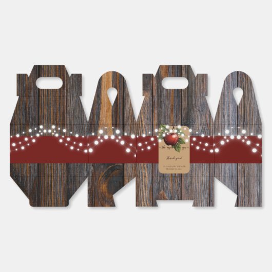 Apfelkuchen mit Rustikal Fall Baby Dusche Geschenkschachtel (Ungeklappt)