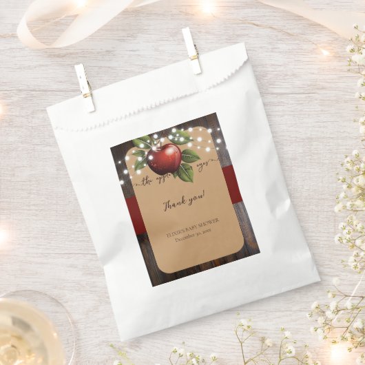 Apfelkuchen mit Rustikal Fall Baby Dusche Geschenktütchen (Ausgeschnitten)