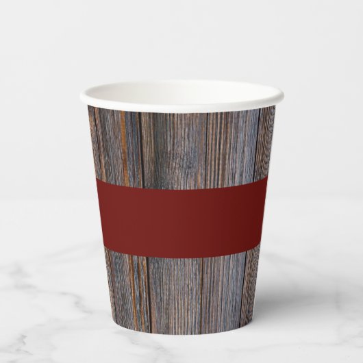 Apfelkuchen mit Rustikal Fall Baby Dusche Pappbecher (Rückseite)