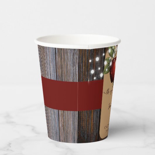 Apfelkuchen mit Rustikal Fall Baby Dusche Pappbecher (Rechts)