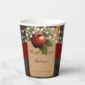 Apfelkuchen mit Rustikal Fall Baby Dusche Pappbecher (Vorderseite)