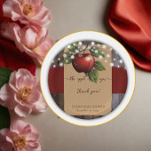 Apfelkuchen mit Rustikal Fall Baby Dusche Pappteller