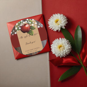 Apfelkuchen mit Rustikal Fall Baby Dusche Runder Aufkleber