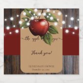 Apfelkuchen mit Rustikal Fall Baby Dusche Schaumweinetikett (Einzelnes Label)