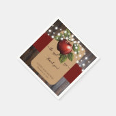 Apfelkuchen mit Rustikal Fall Baby Dusche Serviette (Ecke)