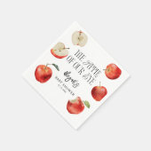 Apfelkuchen mit unserer Augapfel-Baby-Dusche Serviette (Ecke)