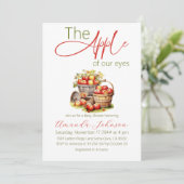 Apfelkuchen mit unserer Baby-Dusche Einladung (Stehend Vorderseite)