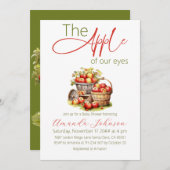 Apfelkuchen mit unserer Baby-Dusche Einladung (Vorne/Hinten)