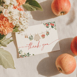 Apfelkuchen mit unserer Eye Fall Baby Dusche Dankeskarte