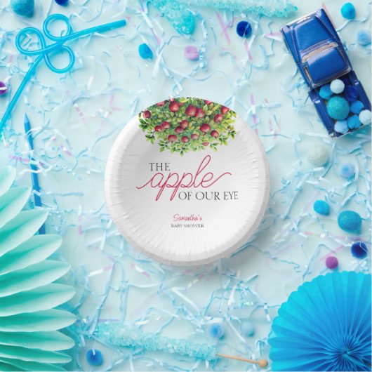 Apfelkuchen mit unserer Eye Fall Baby Dusche Pappteller (Party)