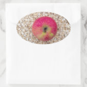 Apfelkuchen Ovaler Aufkleber (Tasche)