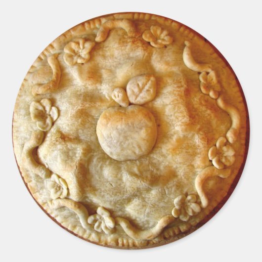 Apfelkuchen Runder Aufkleber (Vorderseite)