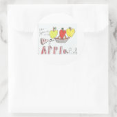 Apfelkuchen Runder Aufkleber (Tasche)
