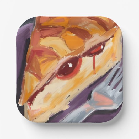 Apfelkuchen Thanksgiving Wasserfarbe Pappteller (Vorderseite)