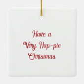 Apfelkuchen, Vanilla Ice Weihnachten Keramikornament (Rückseite)