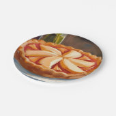 Apfelkuchen-Wasserfarben-Thanksgiving-Malerei Pappteller (Schrägansicht)