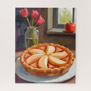 Apfelkuchen Wasserfarben Thanksgiving Puzzle