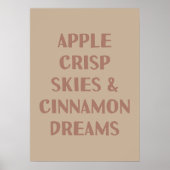 Apfelkuchen & Zimtträume Poster (Vorne)