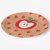 Apfelkuchenplatte Pappteller (Schrägansicht)