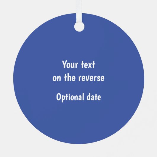 Apfelkuchenrahmen für Ihr Foto - benutzerdefiniert Ornament Aus Metall (Rückseite)