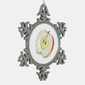 APFELLEBENSMITTEL SCHNEEFLOCKEN Zinn-Ornament (Links)