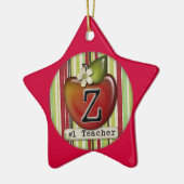 Apfellehrer erster Buchstabe Z Keramikornament (Links)
